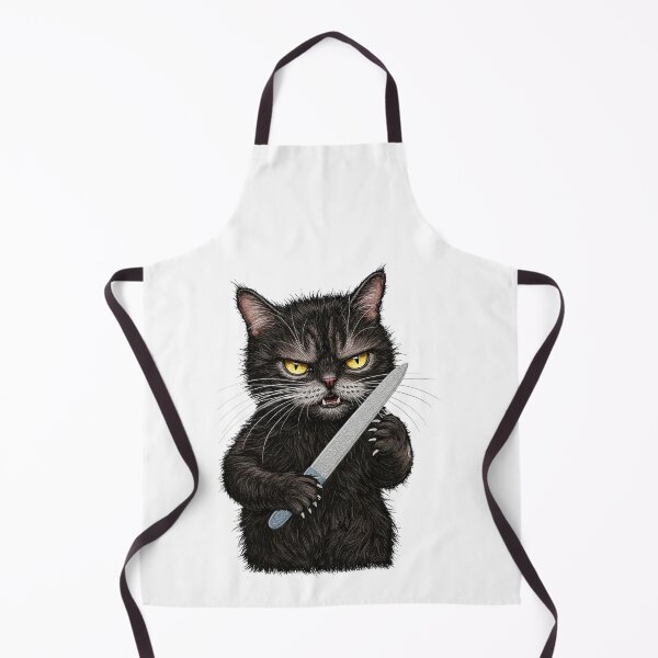 Item preview, Angry Black Cat Holding Knife Gangster Style designed and sold by TeeARTHY.