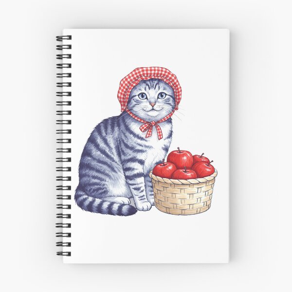 Item preview, Cute Vintage Cat with Basket of Apples designed and sold by TeeARTHY.
