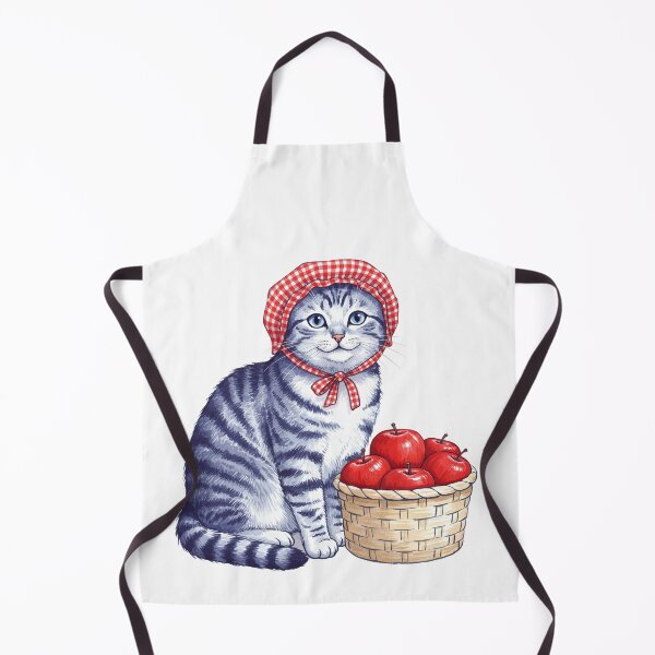 Item preview, Cute Vintage Cat with Basket of Apples designed and sold by TeeARTHY.