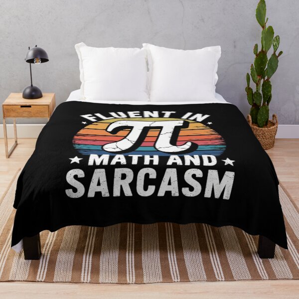 Item preview, Fluent in Pi Math and Sarcasm , Nerdy Math Humor  designed and sold by lilLilaBatArt.