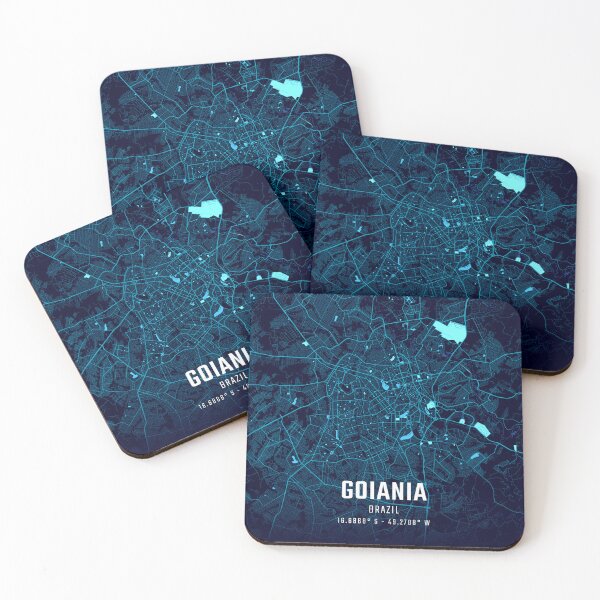 Item preview, Goiania Midnight City Map designed and sold by HomeLivingCo.