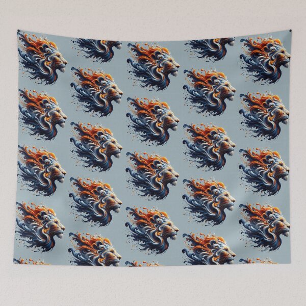 Item preview, "Fluid Majesty: Abstract Lion Art" designed and sold by Dogandesighn.