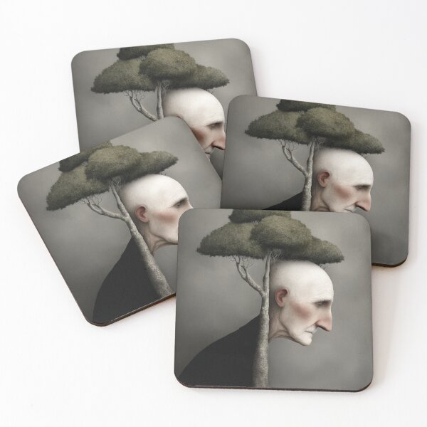 Item preview, Burden of Thought Minimalist Surreal Art - Balanced Tree Man designed and sold by Carlos Restrepo.
