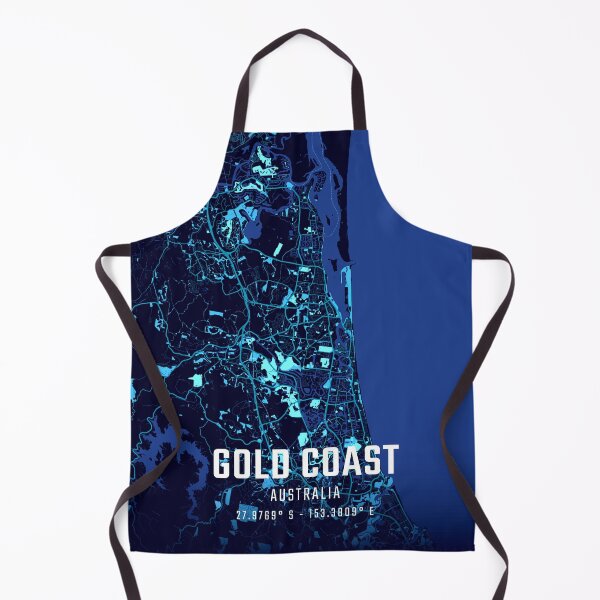 Item preview, Gold Coast Midnight City Map designed and sold by HomeLivingCo.