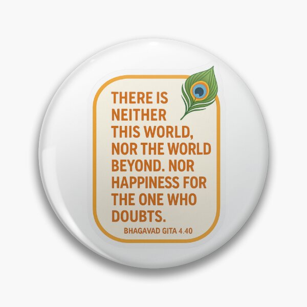 Item preview, Bhagavad Gita Doubt and Faith Quote – Krishna Wisdom Sticker designed and sold by InnerDivineSoul.