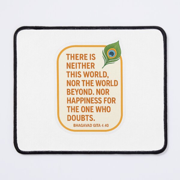Item preview, Bhagavad Gita Doubt and Faith Quote – Krishna Wisdom Sticker designed and sold by InnerDivineSoul.