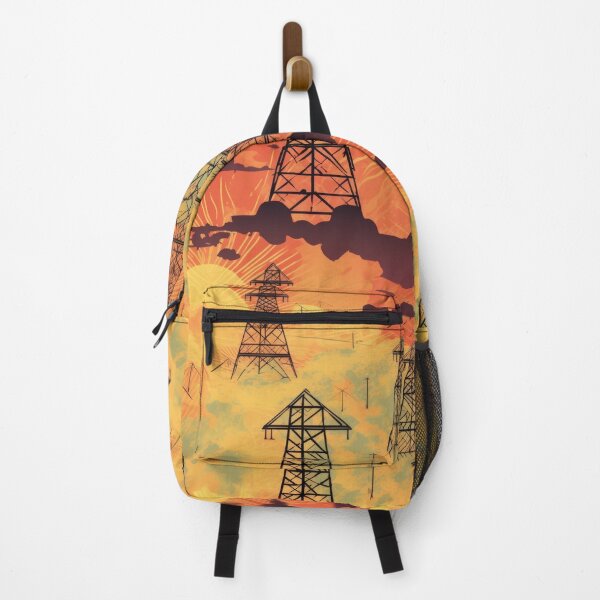 Item preview, Retro Power Grid Sunset Repeat designed and sold by pinkal.