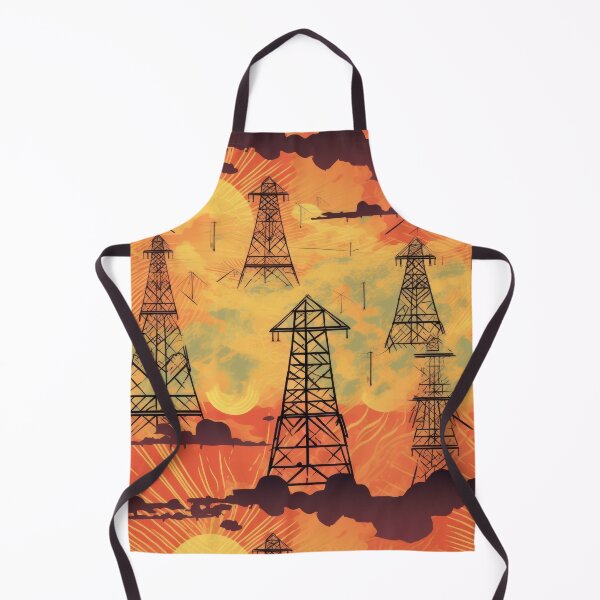 Item preview, Retro Power Grid Sunset Repeat designed and sold by pinkal.