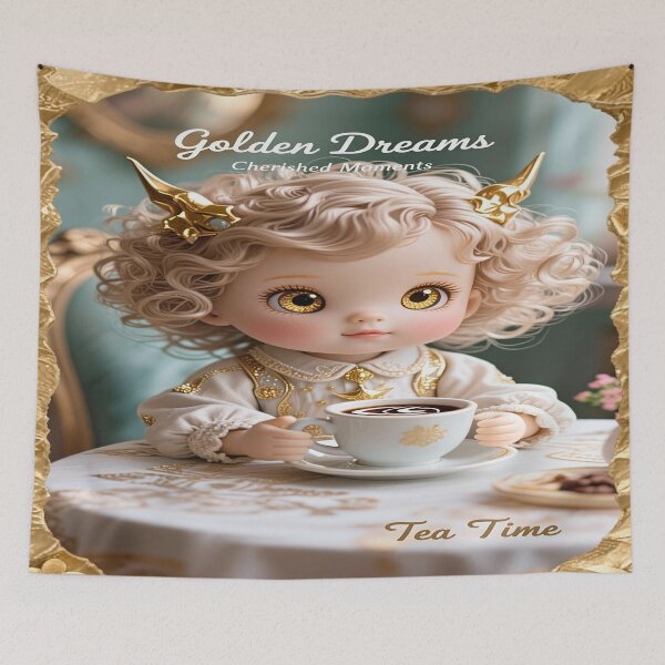 Item preview, Golden Dreams Cherished Moments-Tea Time 1 designed and sold by DinsignStudio.