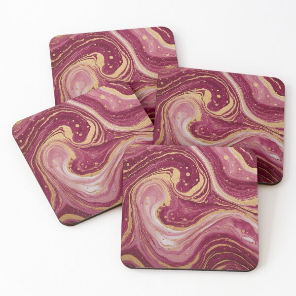 Item preview, Pink Red Gold Marble designed and sold by Letteraddicted.