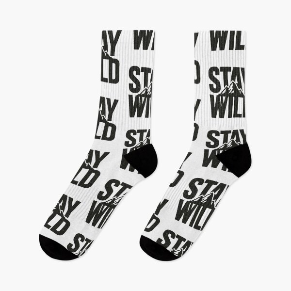 Item preview, Stay Wild – Distressed Mountain Adventure Typography designed and sold by Dogandesighn.