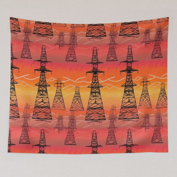 Item preview, Pylon Horizon Pop Art Pattern designed and sold by pinkal.