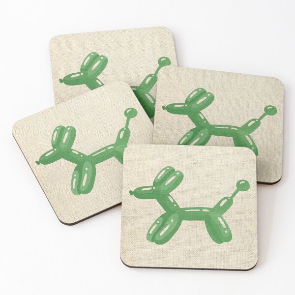 Item preview, Cute Retro Balloon Dog Green Aesthetic designed and sold by SaltedBeachPaperie.