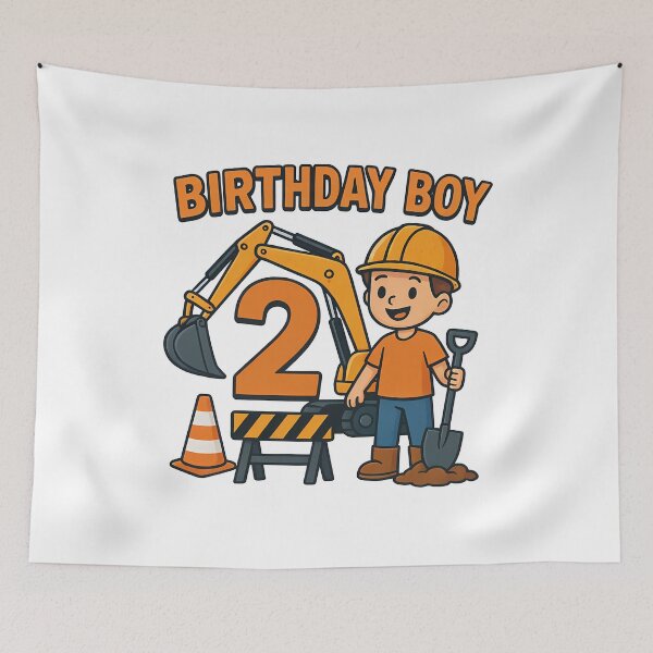 Item preview, 2nd Birthday Boy Construction Digger designed and sold by k3rstman1.