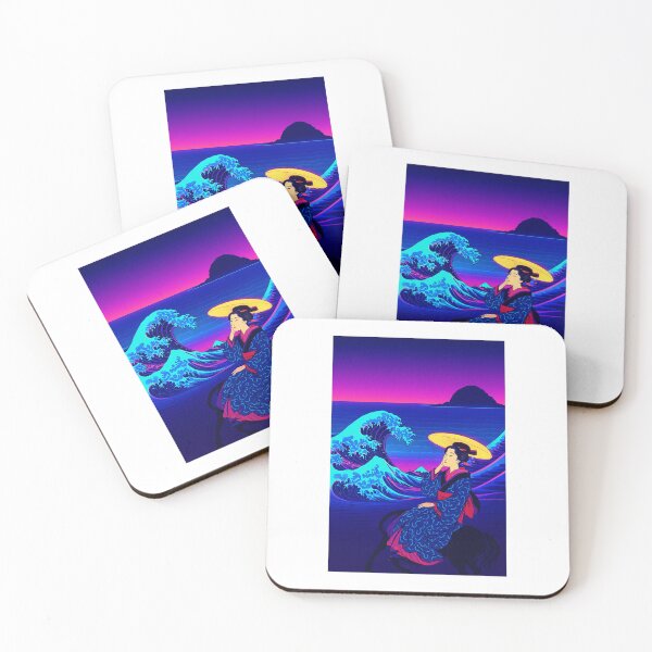 Item preview, Neon Wave Ukiyo-e Edo Woman designed and sold by Neo-Ukiyo-Wave.