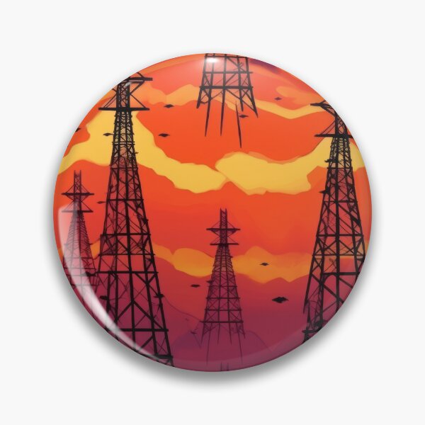 Item preview, Warm Sunset Pylon Silhouette designed and sold by pinkal.