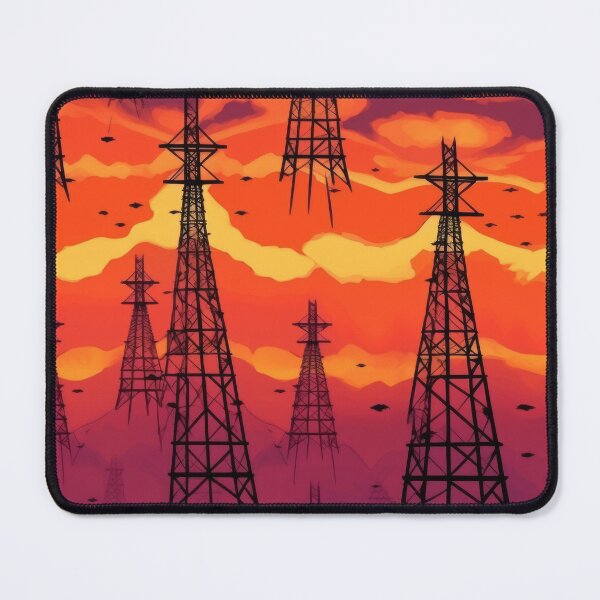 Item preview, Warm Sunset Pylon Silhouette designed and sold by pinkal.