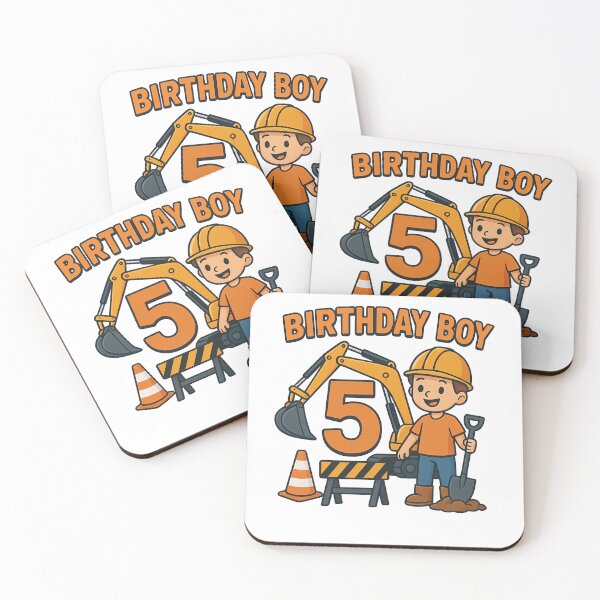 Item preview, 5th Birthday Boy Construction Digger designed and sold by k3rstman1.