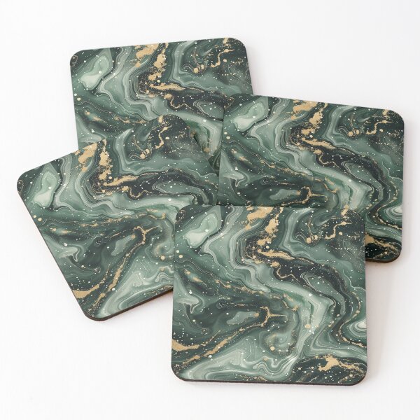 Item preview, Emerald Gold Marble designed and sold by Letteraddicted.