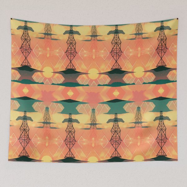 Item preview, Geometric Pylon Electric Sky designed and sold by pinkal.