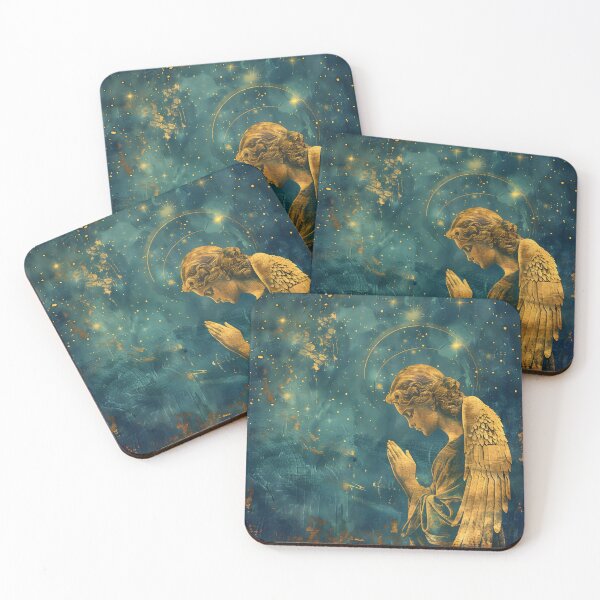 Item preview, Praying Golden Angel Under Stars designed and sold by daila70.