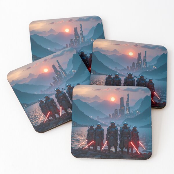 Item preview, Coast Urban Fantasy Warriors Creatures Neon Landscapes Art designed and sold by ART ATTACK ZONE.
