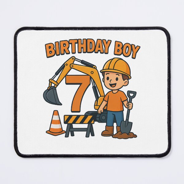 Item preview, 7th Birthday Boy Construction Digger designed and sold by k3rstman1.
