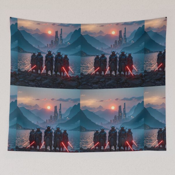 Item preview, Coast Urban Fantasy Warriors Creatures Neon Landscapes Art designed and sold by ART ATTACK ZONE.