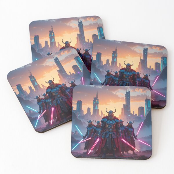 Item preview, Ragnar Urban Fantasy Warriors Creatures Neon Landscapes Art designed and sold by ART ATTACK ZONE.