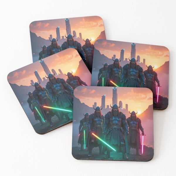 Item preview, Pop Urban Fantasy Warriors Creatures Neon Landscapes Art designed and sold by ART ATTACK ZONE.