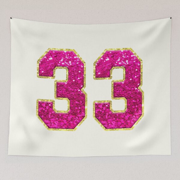 Item preview, Number 33 Pink Glitter designed and sold by Jeallan Designs.