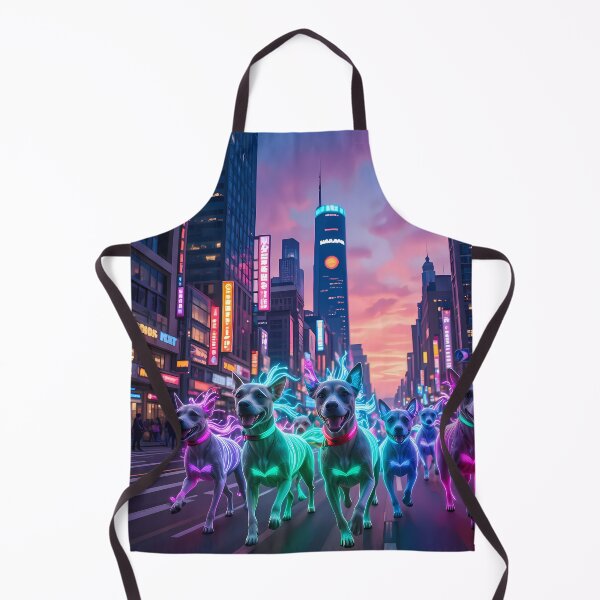 Item preview, Dogs Urban Fantasy Warriors Creatures Neon Landscapes Art designed and sold by ART ATTACK ZONE.