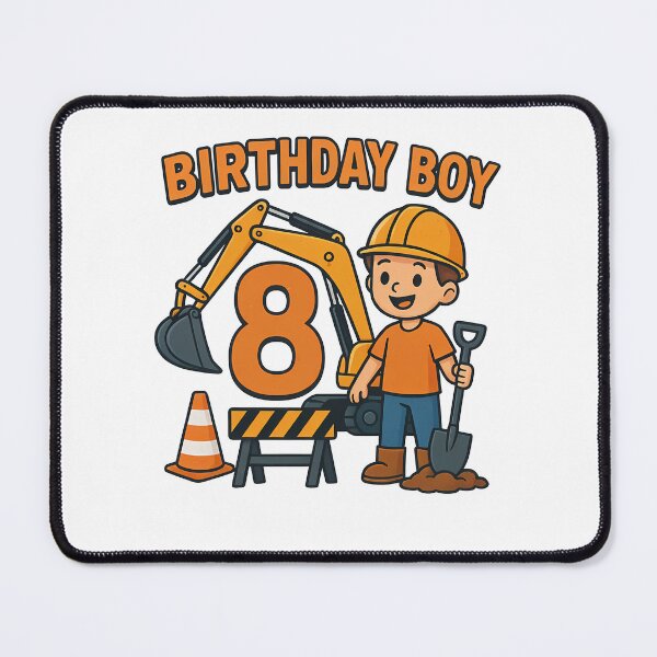 Item preview, 8th Birthday Construction Boy Excavator designed and sold by k3rstman1.