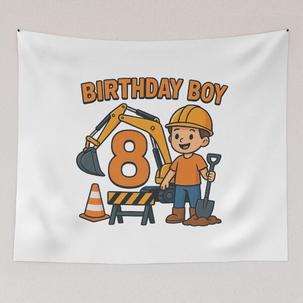 Item preview, 8th Birthday Construction Boy Excavator designed and sold by k3rstman1.