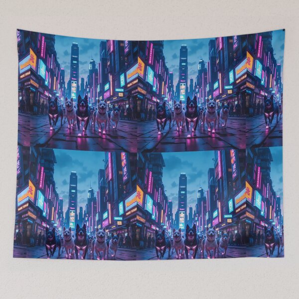 Item preview, Pets Urban Fantasy Warriors Creatures Neon Landscapes Art designed and sold by ART ATTACK ZONE.
