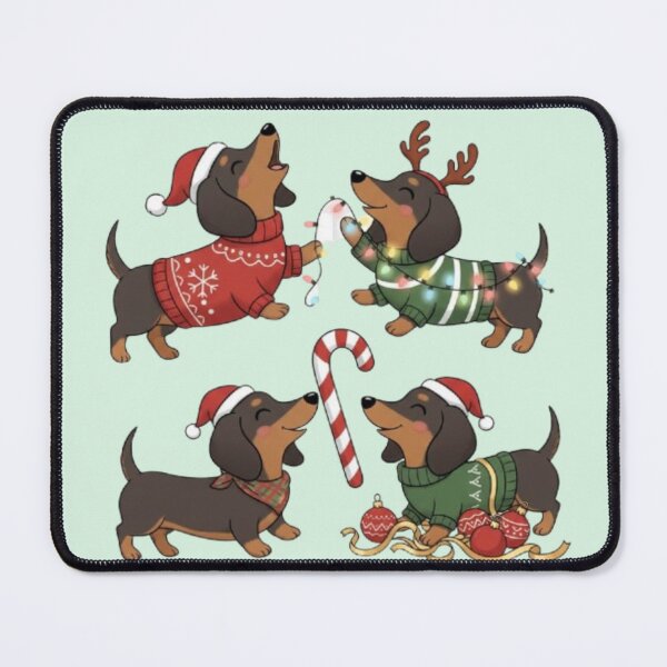 Item preview, Bark The Halls – Cute Christmas Dachshunds in Sweaters & Santa Hats designed and sold by TheLongPaw.
