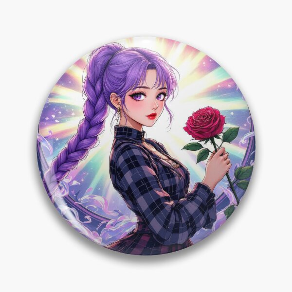 Item preview, purple tartan girl with rose designed and sold by Talpha.