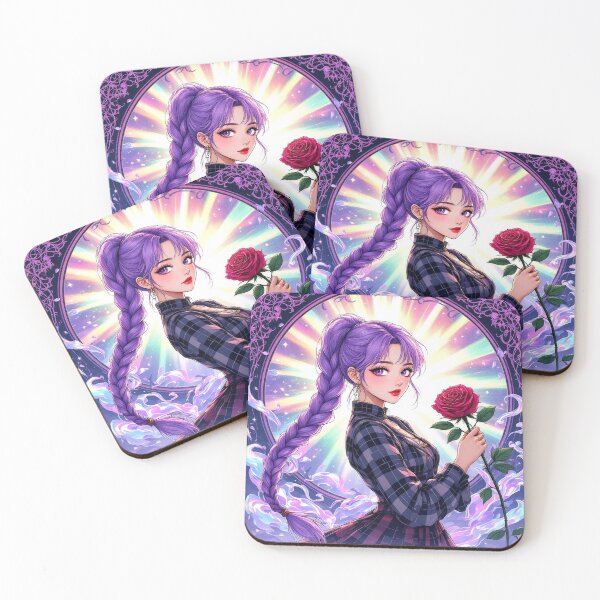 Item preview, purple tartan girl with rose designed and sold by Talpha.