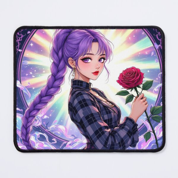 Item preview, purple tartan girl with rose designed and sold by Talpha.