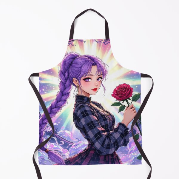Item preview, purple tartan girl with rose designed and sold by Talpha.