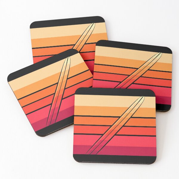 Item preview, Retro Orange Surfboard Stripe Design designed and sold by Le Grand Requin.