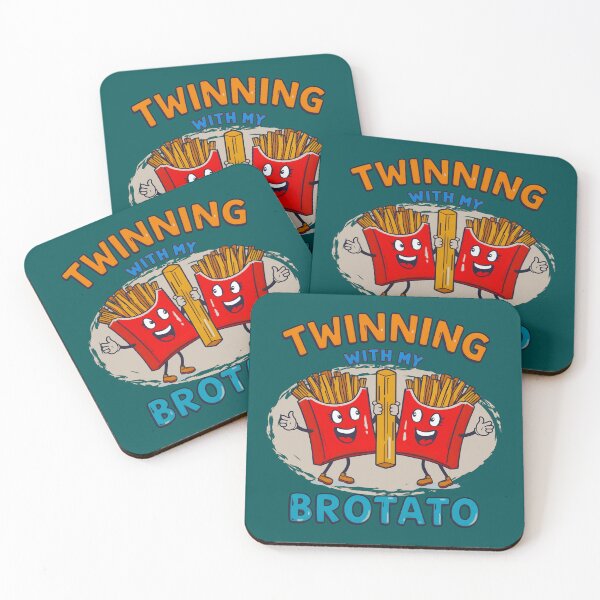 Item preview, Funny Matching Twinning with My Bro Potato Fast Food Lover designed and sold by Zayavca.