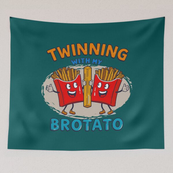 Item preview, Funny Matching Twinning with My Bro Potato Fast Food Lover designed and sold by Zayavca.