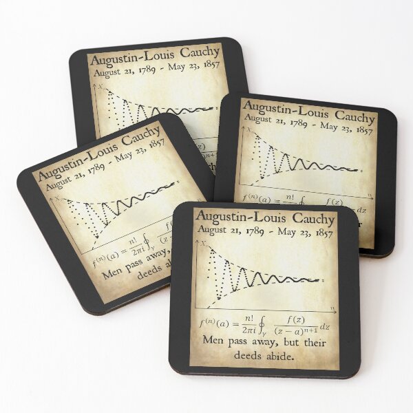 Item preview, Nerdy Vintage Augustin-Louis Cauchy Men Pass Away But Their Deeds Abide Math Science Teacher Black Text Parchment designed and sold by MathWare MathClips.