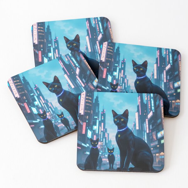 Item preview, Cats Urban Fantasy Warriors Creatures Neon Landscapes Art designed and sold by ART ATTACK ZONE.