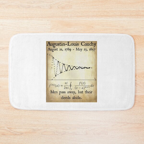 Item preview, Nerdy Vintage Augustin-Louis Cauchy Men Pass Away But Their Deeds Abide Math Science Teacher Black Text Parchment designed and sold by MathWare MathClips.