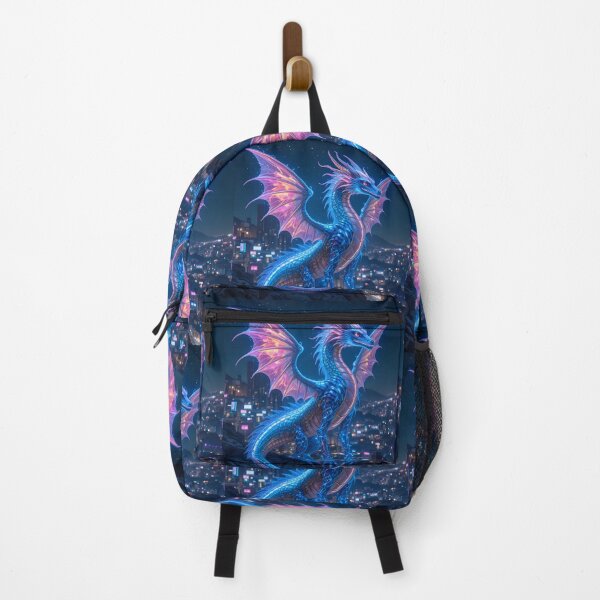 Item preview, Dragon Urban Fantasy Warriors Creatures Neon Landscapes Art designed and sold by ART ATTACK ZONE.
