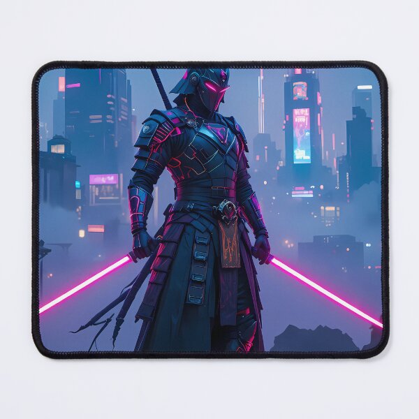 Item preview, Samurai Urban Fantasy Warriors Creatures Neon Landscapes Art designed and sold by ART ATTACK ZONE.
