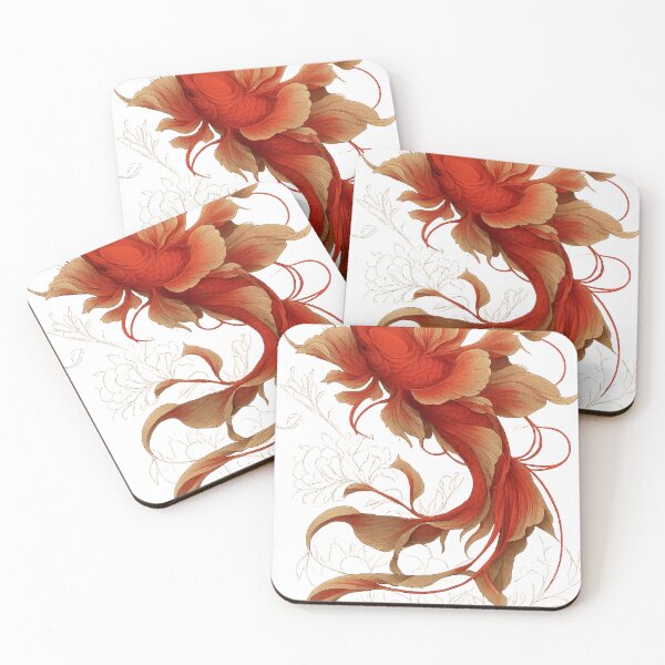 Item preview, Koi Fish lovers — Flowing Red & Beige Koi Fish designed and sold by WorldMash.