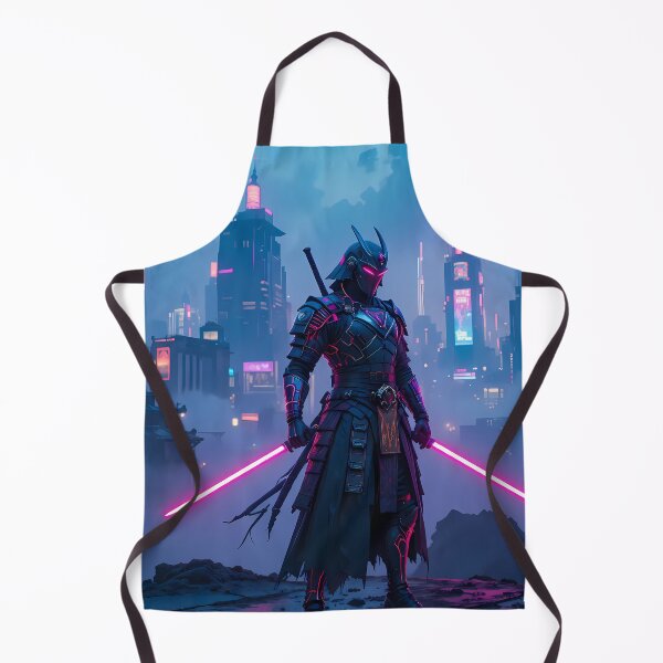 Item preview, Samurai Urban Fantasy Warriors Creatures Neon Landscapes Art designed and sold by ART ATTACK ZONE.